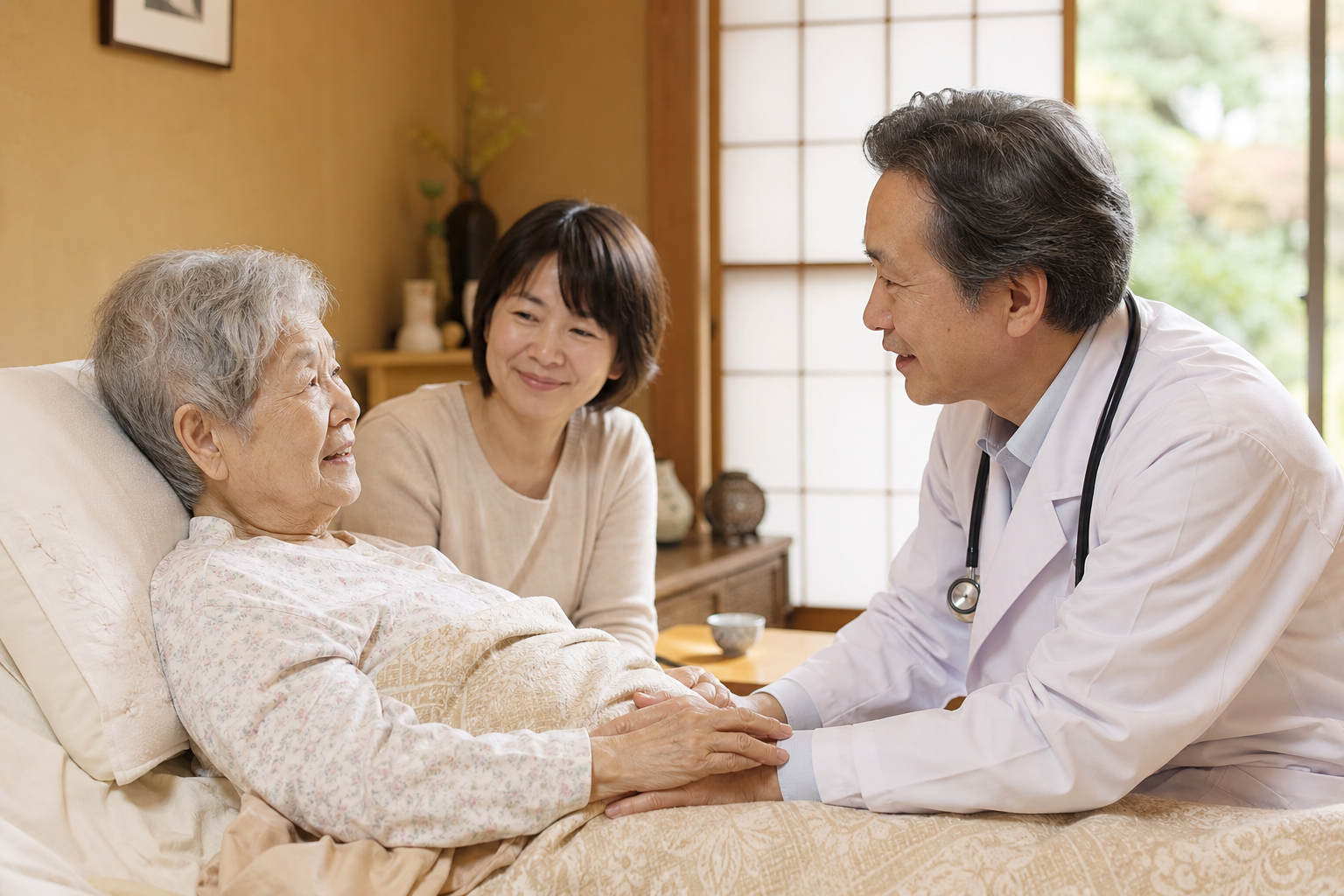 ご自宅での生活、痛みの緩和やお看取りを支えます